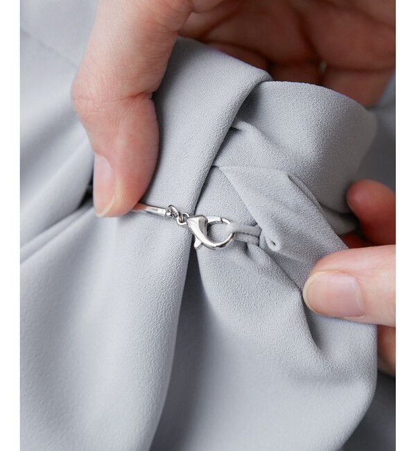 Rope&rsquo;Picnic「メタルパーツフロントフリルタイブラウス/通勤対応」|シャツ・ブラウス|