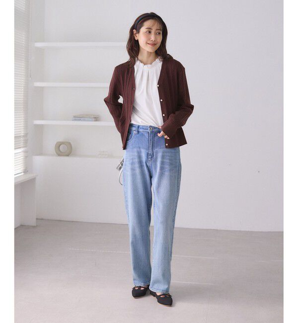 Rope&rsquo;Picnic「【アンチピリング・洗濯機OK】ミニケーブルカーディガン」|カーディガン|