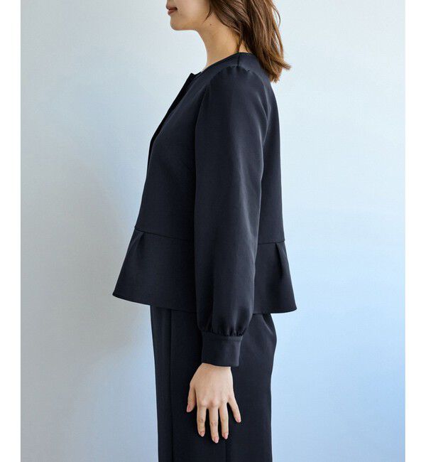 Rope&rsquo;Picnic「【WEB限定】360&deg;ウルトラストレッチ 羽織れるペプラムブラウス/ 花粉ガード・セットアップ対応」|シャツ・ブラウス|