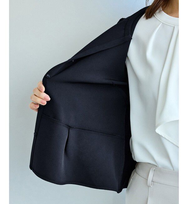 Rope&rsquo;Picnic「【WEB限定】360&deg;ウルトラストレッチ 羽織れるペプラムブラウス/ 花粉ガード・セットアップ対応」|シャツ・ブラウス|