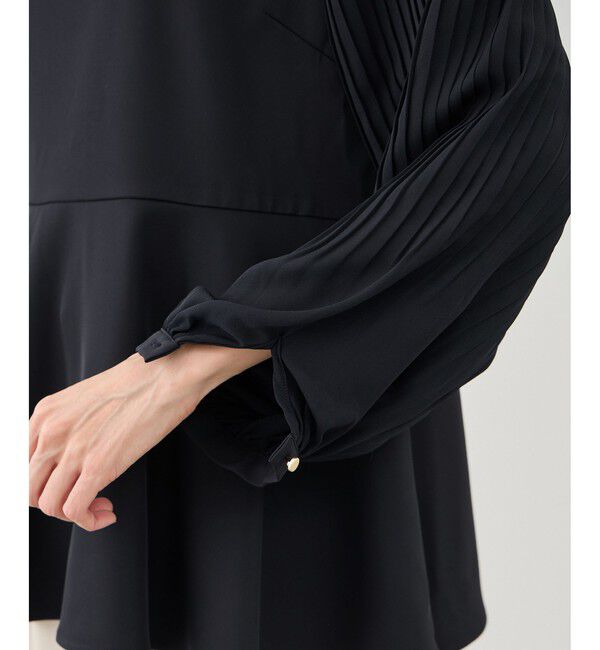 Rope&rsquo;Picnic「袖プリーツフレアブラウス」|シャツ・ブラウス|