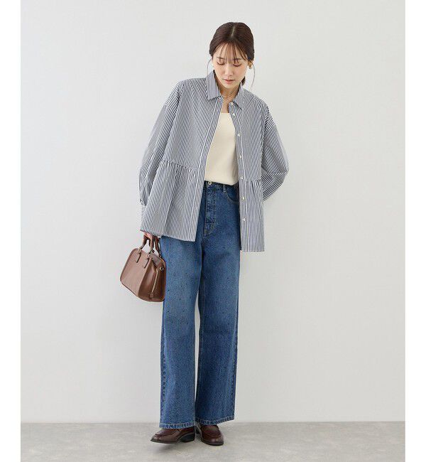 Rope&rsquo;Picnic「ペプラムシャツブラウス/UVカット・防シワ」|シャツ・ブラウス|