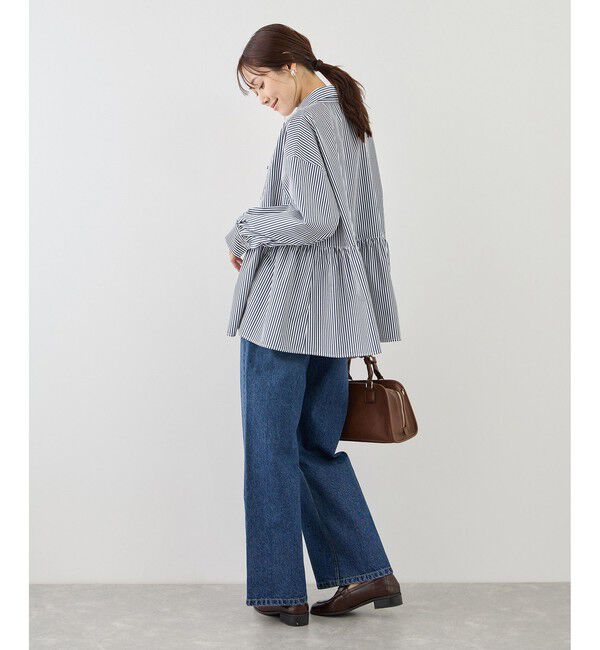 Rope&rsquo;Picnic「ペプラムシャツブラウス/UVカット・防シワ」|シャツ・ブラウス|