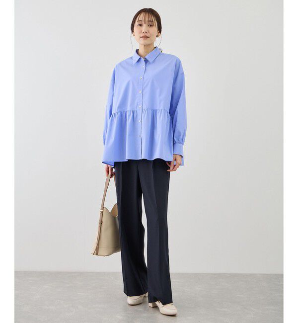 Rope&rsquo;Picnic「ペプラムシャツブラウス/UVカット・防シワ」|シャツ・ブラウス|