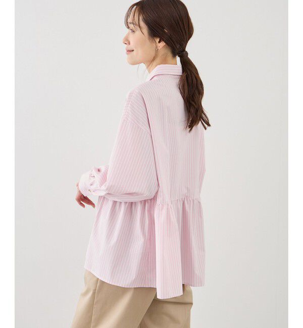 Rope&rsquo;Picnic「ペプラムシャツブラウス/UVカット・防シワ」|シャツ・ブラウス|