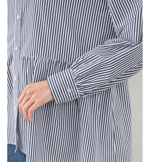 Rope&rsquo;Picnic「ペプラムシャツブラウス/UVカット・防シワ」|シャツ・ブラウス|