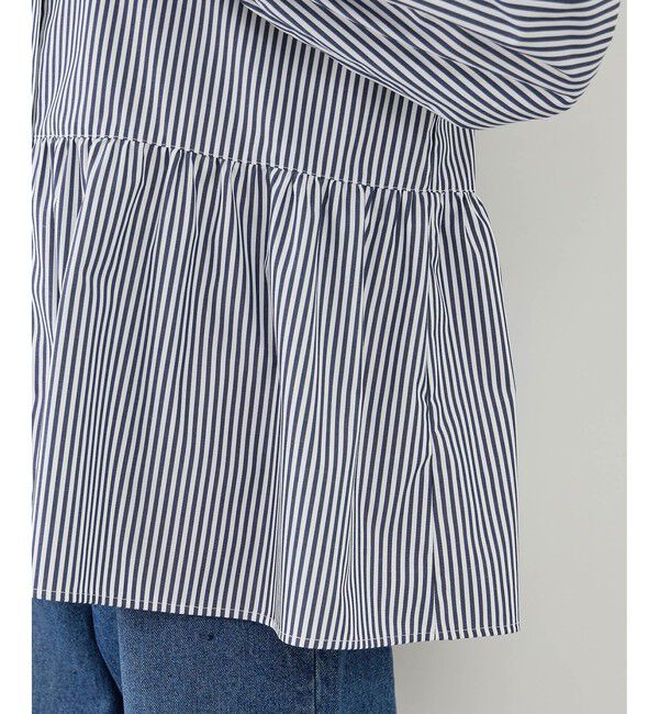Rope&rsquo;Picnic「ペプラムシャツブラウス/UVカット・防シワ」|シャツ・ブラウス|