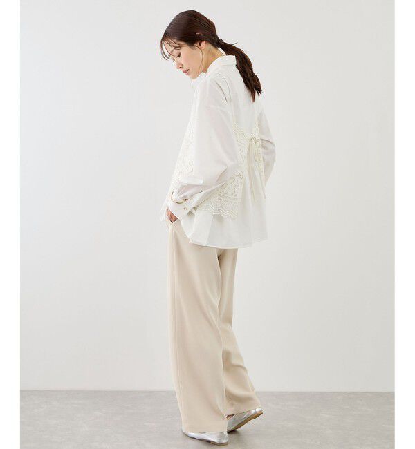 Rope&rsquo;Picnic「ペプラムシャツブラウス/UVカット・防シワ」|シャツ・ブラウス|