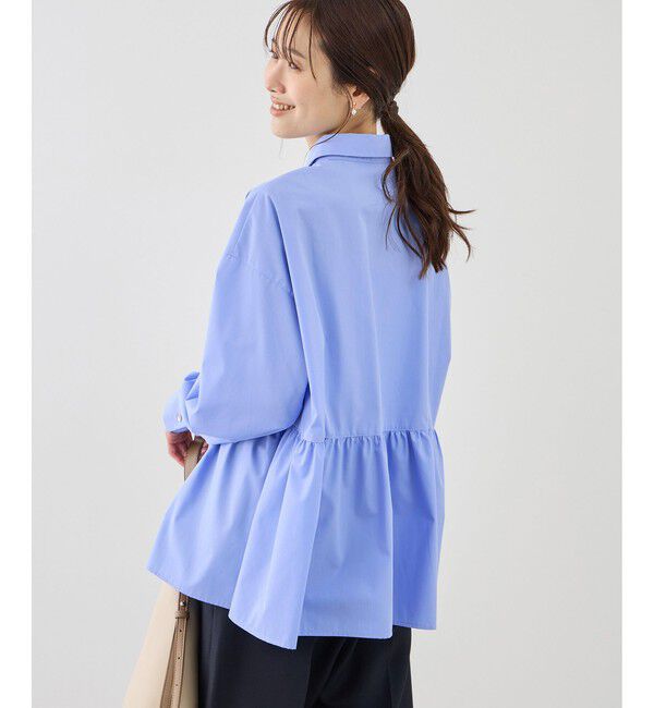 Rope&rsquo;Picnic「ペプラムシャツブラウス/UVカット・防シワ」|シャツ・ブラウス|