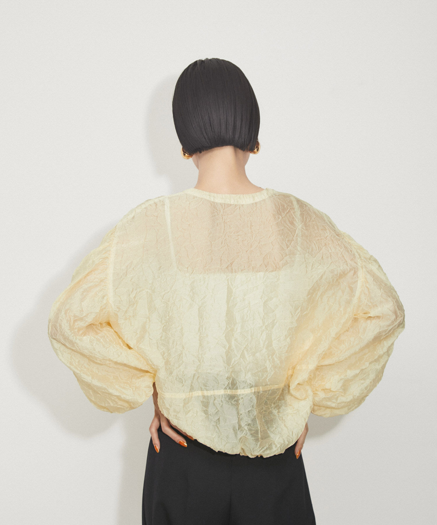 ADAM ET ROPE'「シアーホックブラウス」|シャツ・ブラウス|