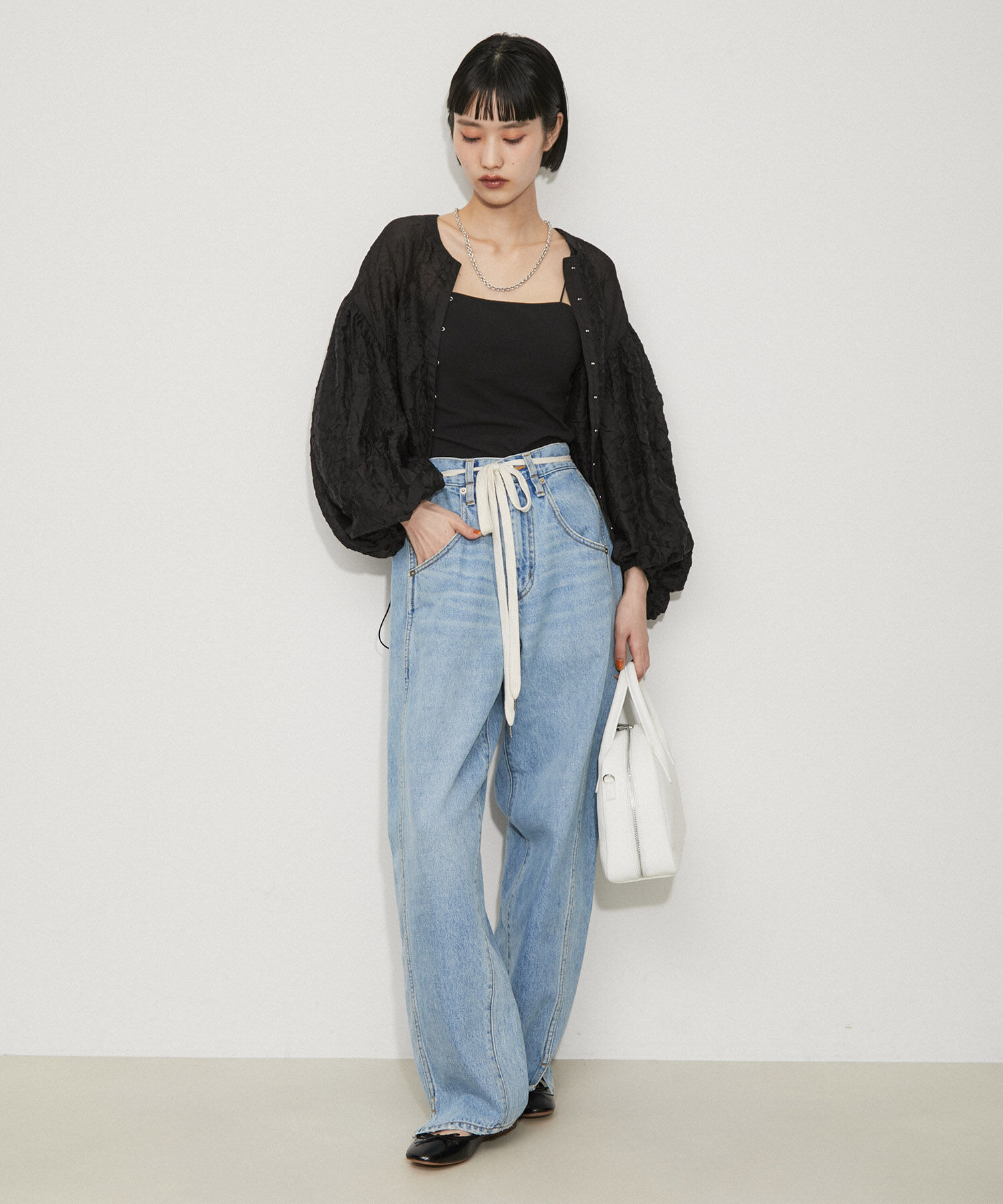 ADAM ET ROPE'「シアーホックブラウス」|シャツ・ブラウス|