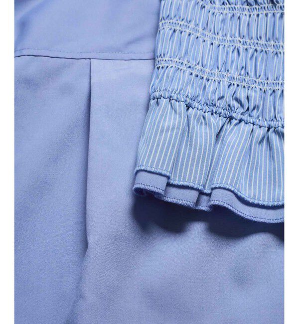 ADAM ET ROPE'「【WEB限定】シャーリングビスチェセットシャツ」|シャツ・ブラウス|