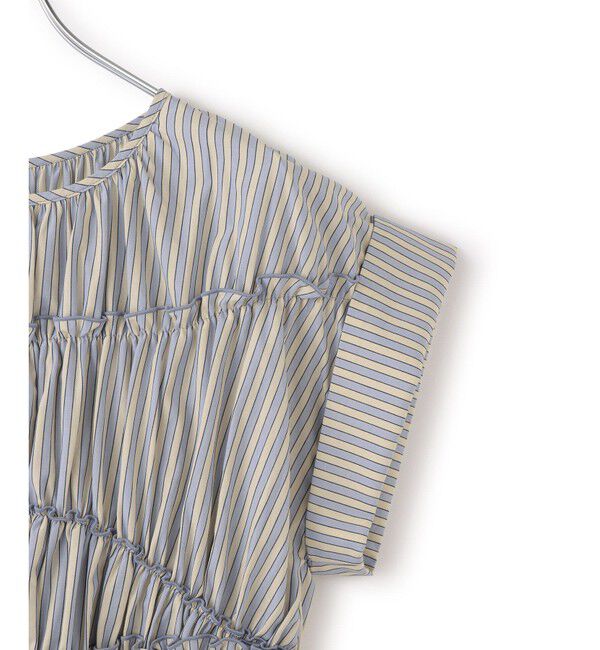 ADAM ET ROPE'「【WEB限定】ランダムギャザリングブラウス」|シャツ・ブラウス|