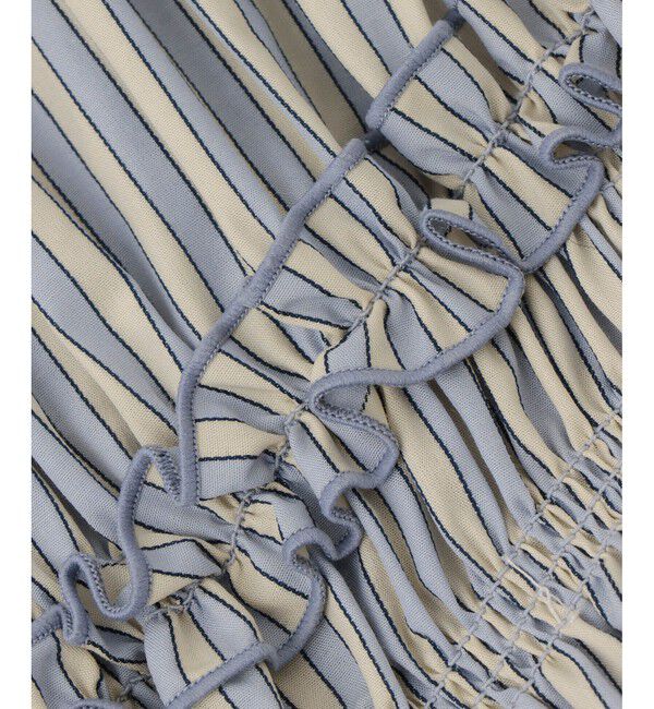 ADAM ET ROPE'「【WEB限定】ランダムギャザリングブラウス」|シャツ・ブラウス|