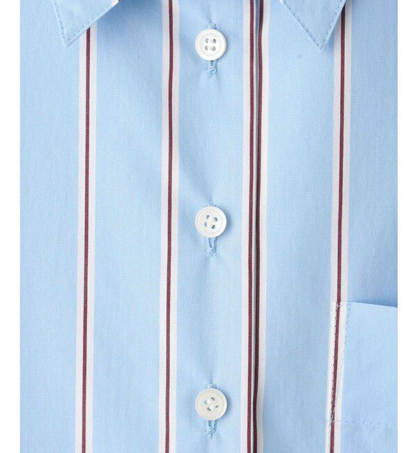 ADAM ET ROPE'「【サステナブル】バウンスカフステントラインシャツ」|シャツ・ブラウス|