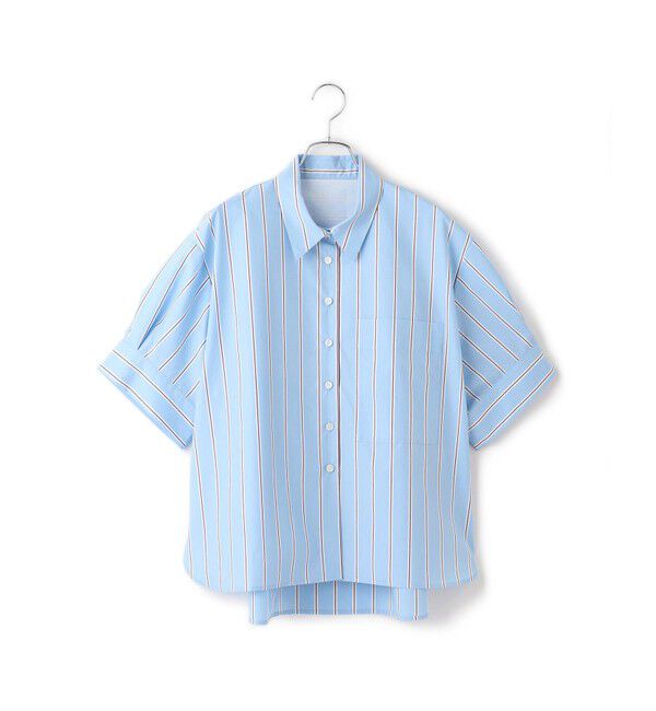 ADAM ET ROPE'「【サステナブル】バウンスカフステントラインシャツ」|シャツ・ブラウス|