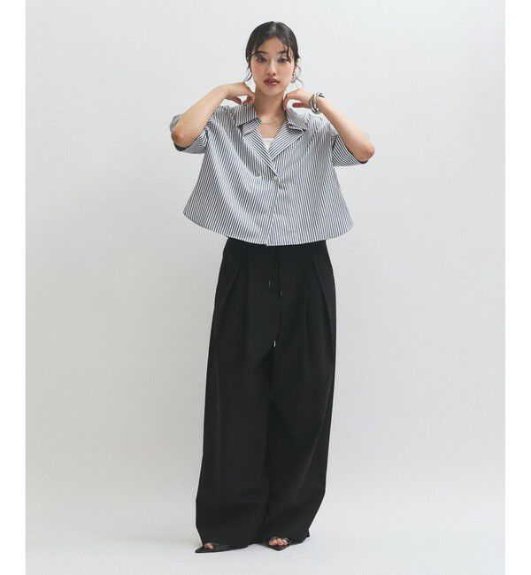 ADAM ET ROPE'「ハーフスリーブダブルボタンシャツ」|シャツ・ブラウス|