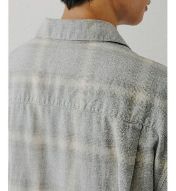 ADAM ET ROPE'「オンブレチェック オープンカラーシャツ」|シャツ・ブラウス|