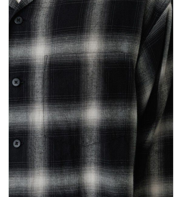 ADAM ET ROPE'「オンブレチェック オープンカラーシャツ」|シャツ・ブラウス|