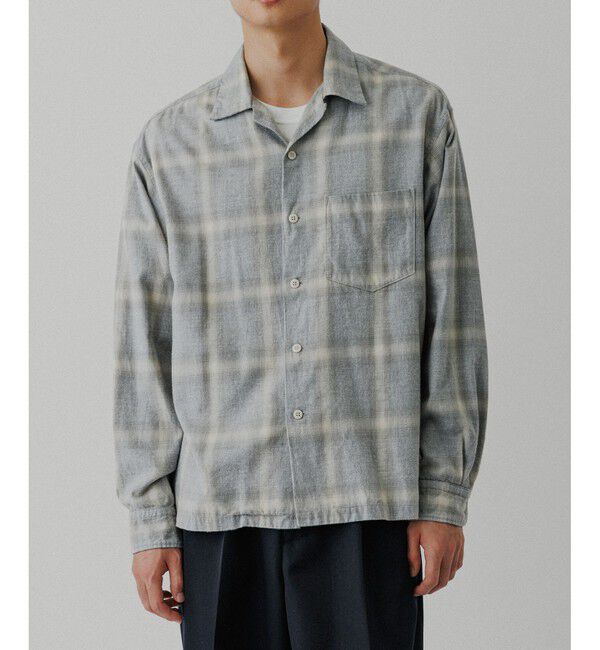 ADAM ET ROPE'「オンブレチェック オープンカラーシャツ」|シャツ・ブラウス|