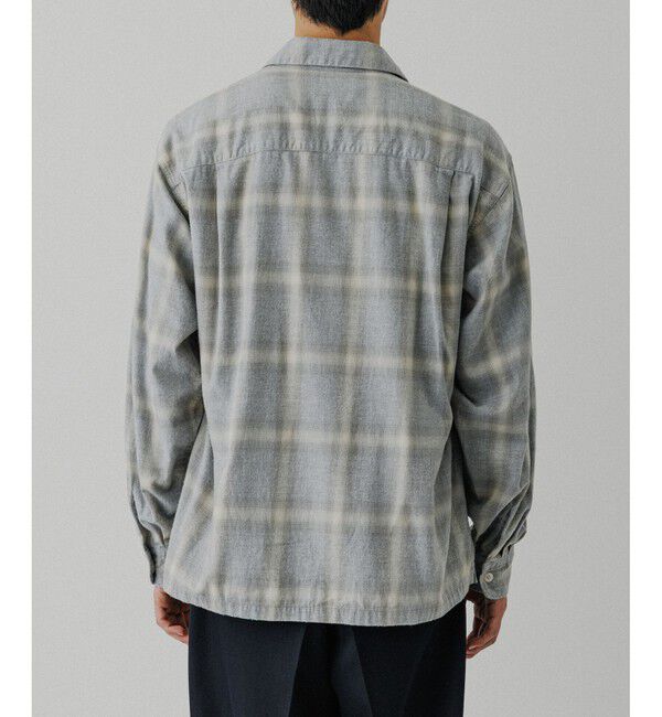 ADAM ET ROPE'「オンブレチェック オープンカラーシャツ」|シャツ・ブラウス|