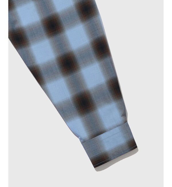 ADAM ET ROPE'「オンブレチェック オープンカラーシャツ」|シャツ・ブラウス|