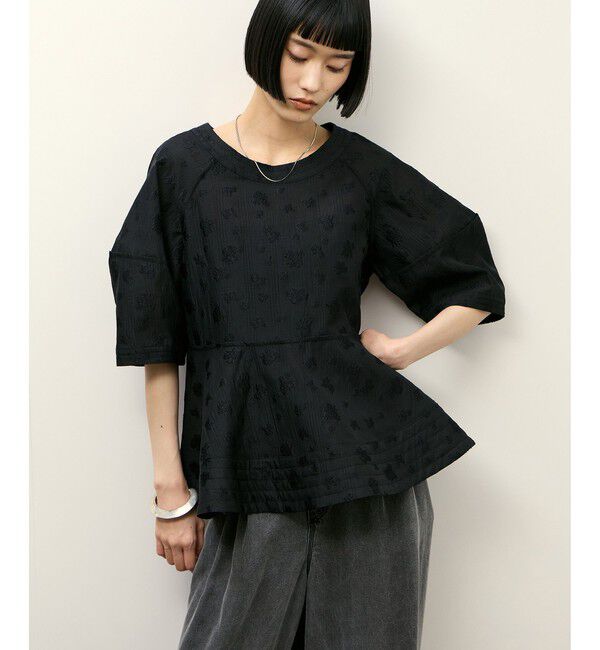 ADAM ET ROPE'「コクーンスリーブペプラムトップス」|シャツ・ブラウス|