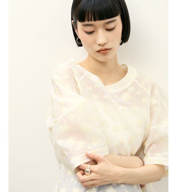 ADAM ET ROPE'「コクーンスリーブペプラムトップス」|シャツ・ブラウス|