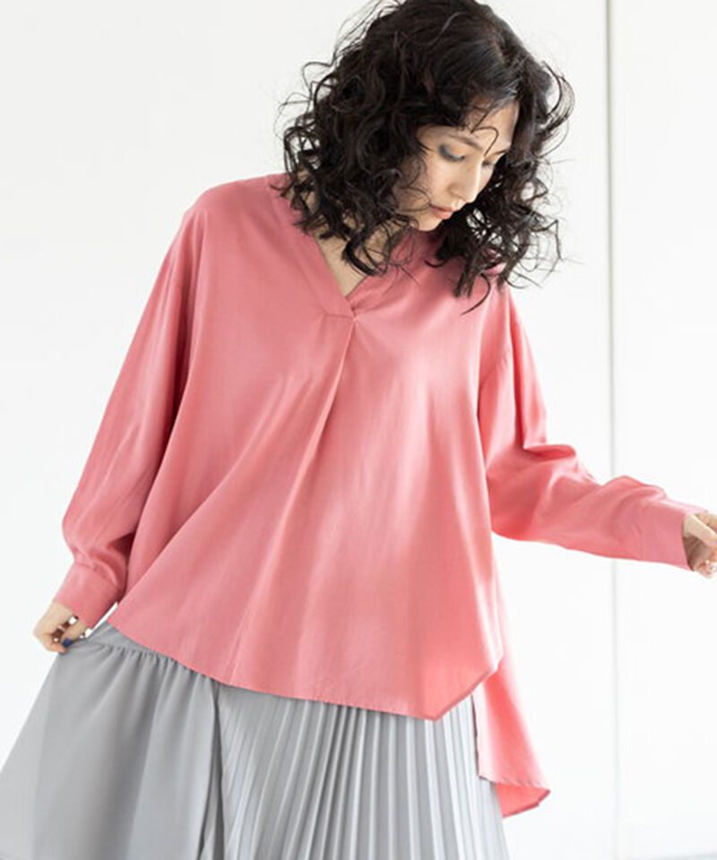  「バックギャザーブラウス」|シャツ・ブラウス|PINK