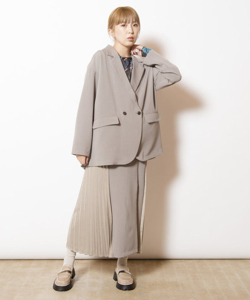  「サイドプリーツジレワンピース」|ジャンパースカート|