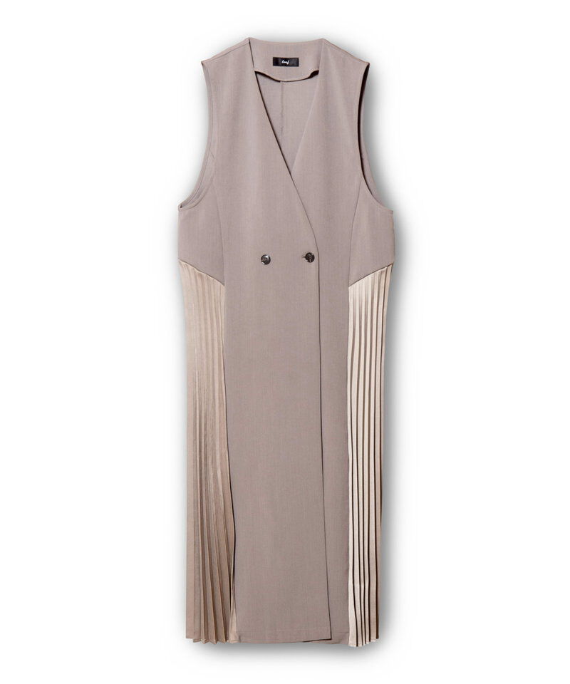  「サイドプリーツジレワンピース」|ジャンパースカート|