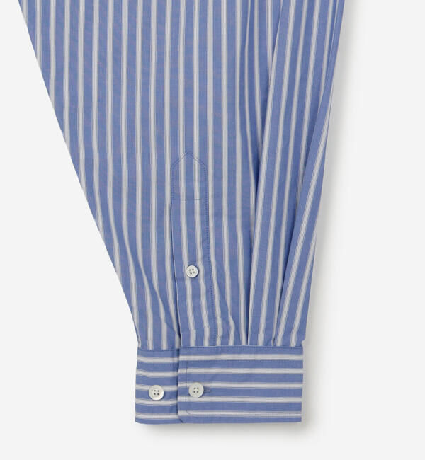 GYMPHLEX「Gymphlex | タイプライター バンドカラー長袖シャツ STRIPE MEN」|シャツ・ブラウス|