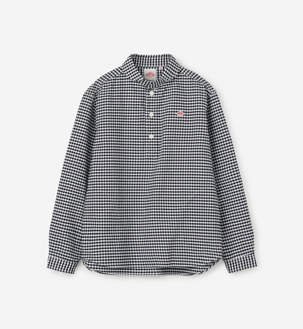 DANTON「DANTON | オックスフォード 丸襟プルオーバーシャツ CHECK WOMEN」|シャツ・ブラウス|