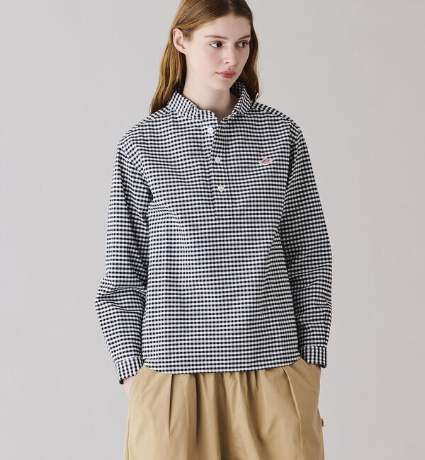 DANTON「DANTON | オックスフォード 丸襟プルオーバーシャツ CHECK WOMEN」|シャツ・ブラウス|