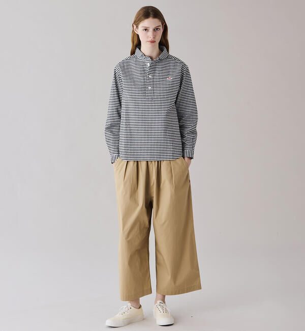 DANTON「DANTON | オックスフォード 丸襟プルオーバーシャツ CHECK WOMEN」|シャツ・ブラウス|