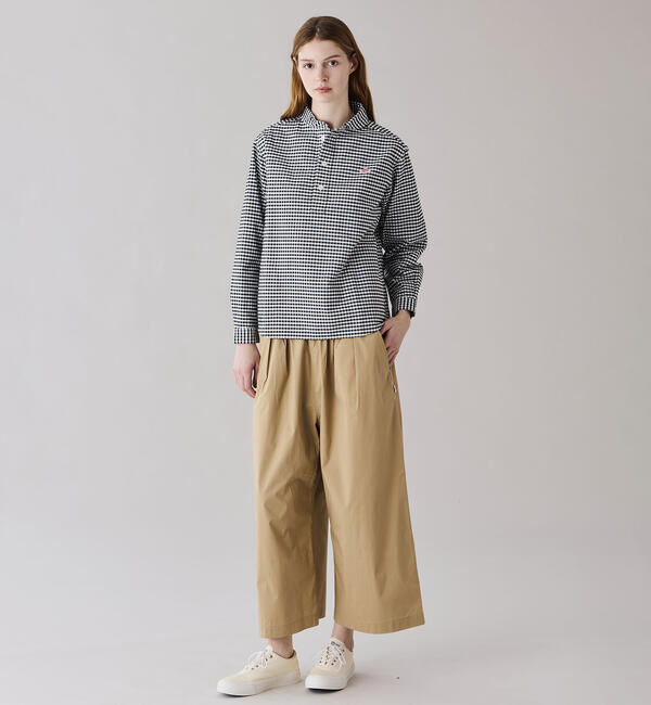 DANTON「DANTON | オックスフォード 丸襟プルオーバーシャツ CHECK WOMEN」|シャツ・ブラウス|
