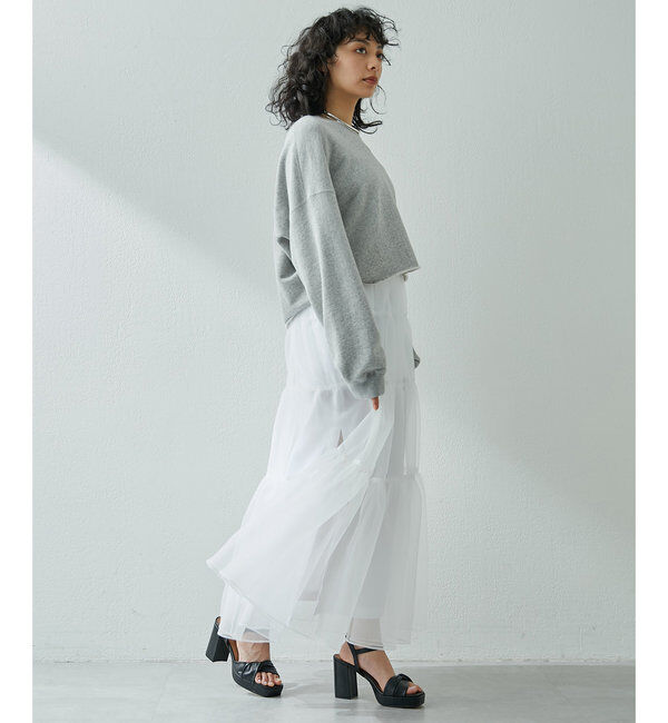  「オーガンジーボリュームスカート」|スカート|