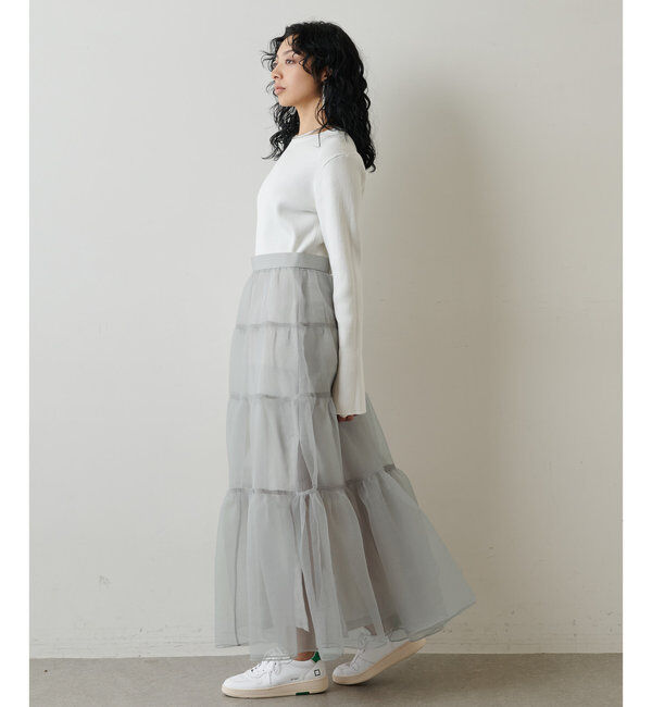  「オーガンジーボリュームスカート」|スカート|