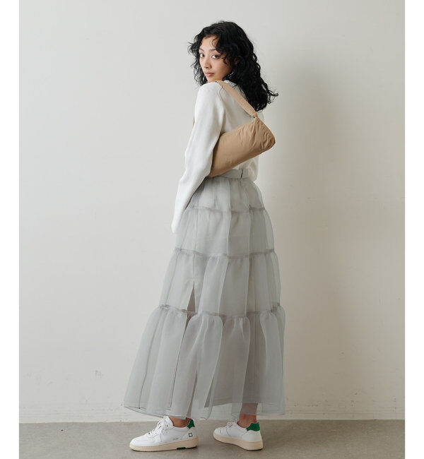  「オーガンジーボリュームスカート」|スカート|