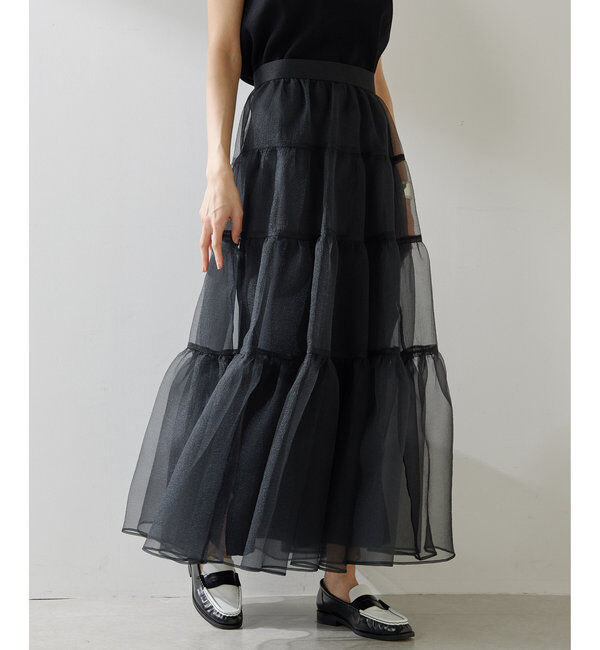  「オーガンジーボリュームスカート」|スカート|