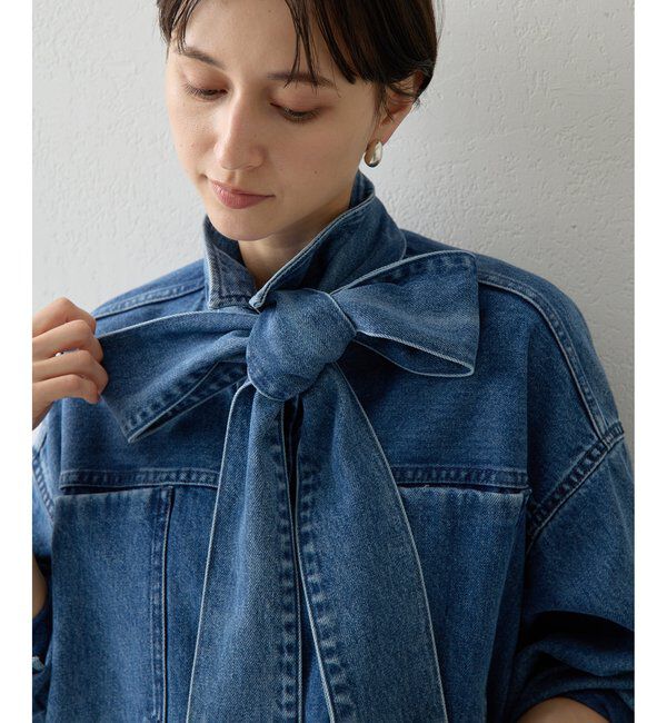  「デニムボウタイシャツ」|シャツ・ブラウス|