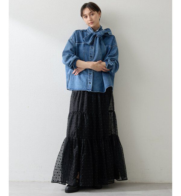  「デニムボウタイシャツ」|シャツ・ブラウス|