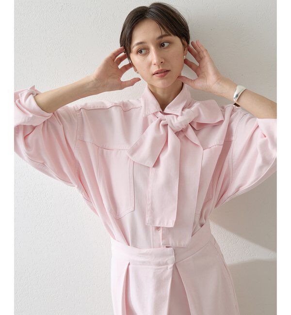  「デニムボウタイシャツ」|シャツ・ブラウス|