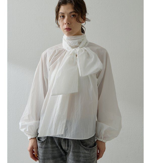  「ギャザーボウタイブラウス」|シャツ・ブラウス|