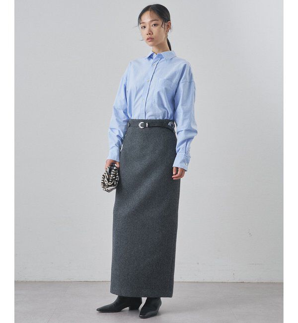 「メルトンスリットスカート」|スカート|