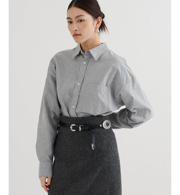  「刺繍オックスフォードシャツ」|シャツ・ブラウス|