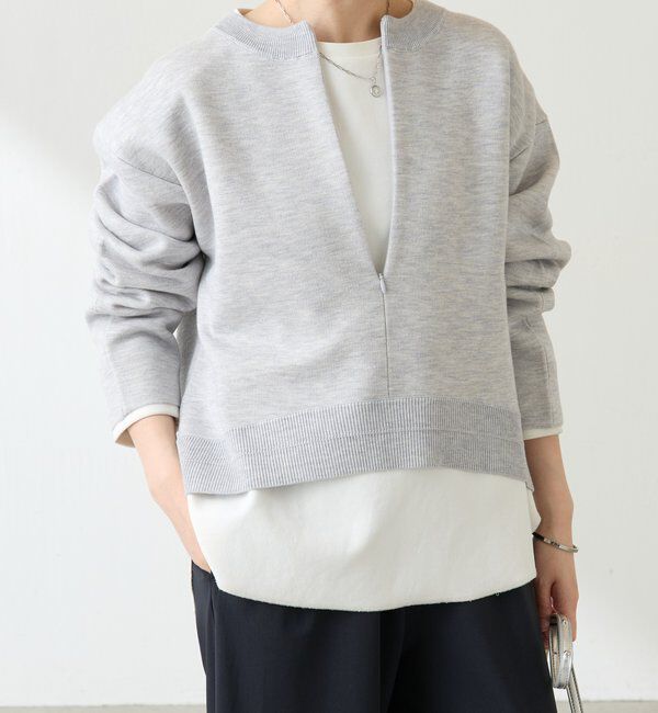 スウェットライクラウンドヘムニット｜ルミネのファッション通販