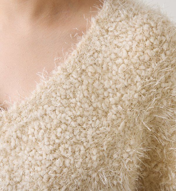  「ビーンズヤーンVネックニット」|ニット・セーター|