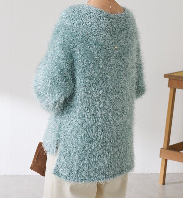  「ビーンズヤーンVネックニット」|ニット・セーター|