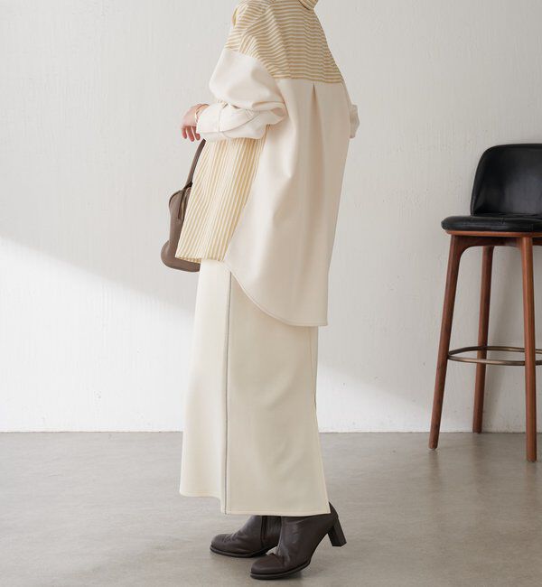  「【冬から着れる】ポンチドッキングシャツ」|シャツ・ブラウス|